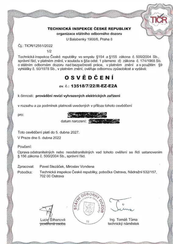 Certifikát 5