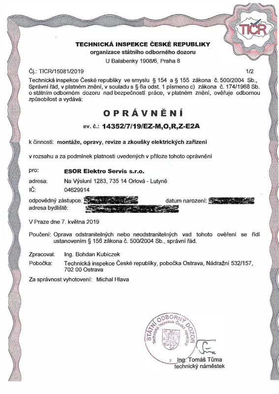 Certifikát 7