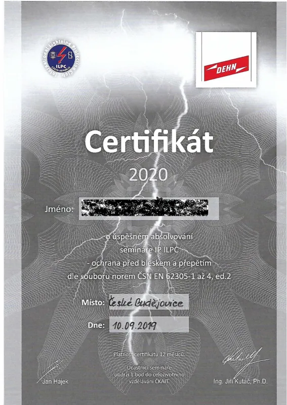 Certifikát 9